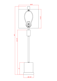 Sleek Buffet Lamp - Alabaster