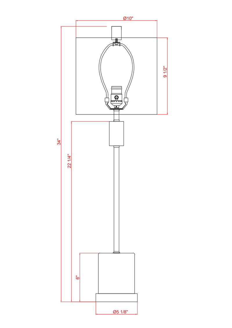 Sleek Buffet Lamp - Alabaster