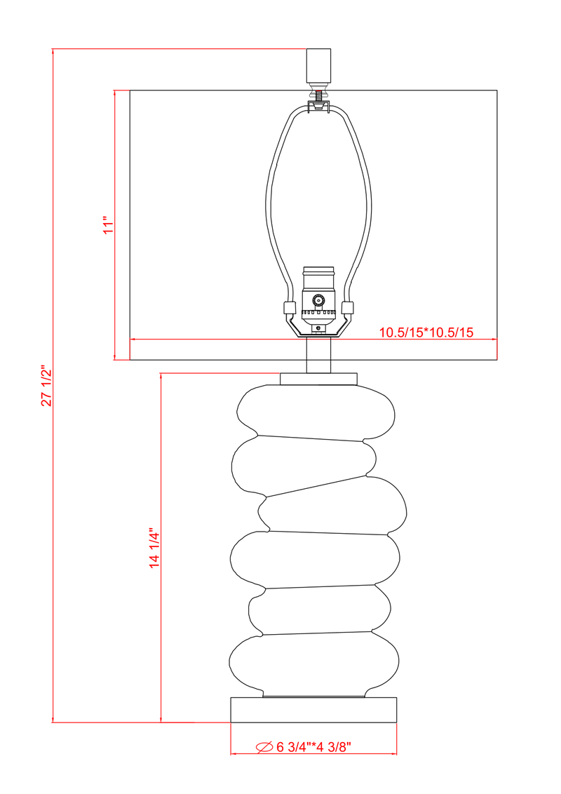 Stacked Pebbles Table Lamp