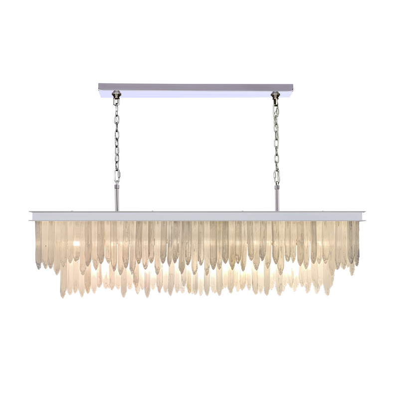 Botanical Linear Chandelier - Polished Nickel