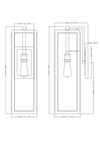 Elm 1 Light Outdoor Wall Lamp - Large