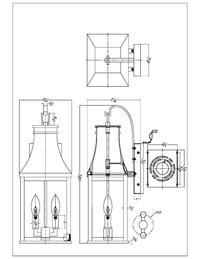Berkshire 2 Light Outdoor Lantern - Small