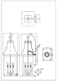 Berkshire 4 Light Outdoor Lantern - Large