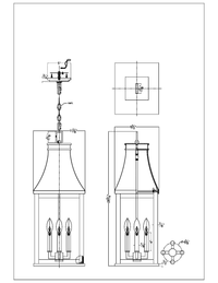 Berkshire 4 Light Hanging Lantern