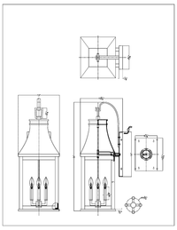 Berkshire 4 Light Wall Lantern - Extra Large