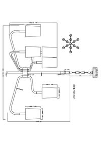 Normandy 12 Light Chandelier - Black and Brass