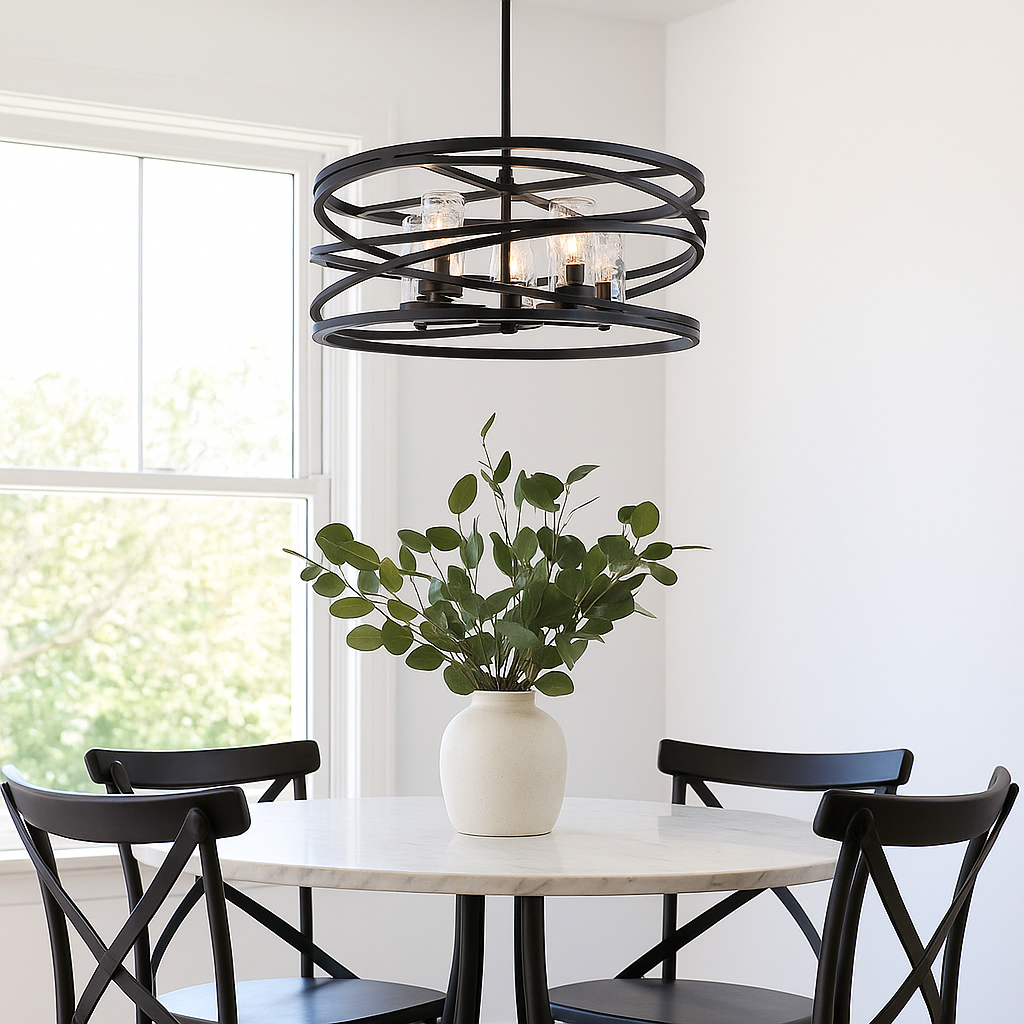 Finley 5 Light Pendant - Black