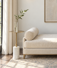 Colton Drink Table - White Marble