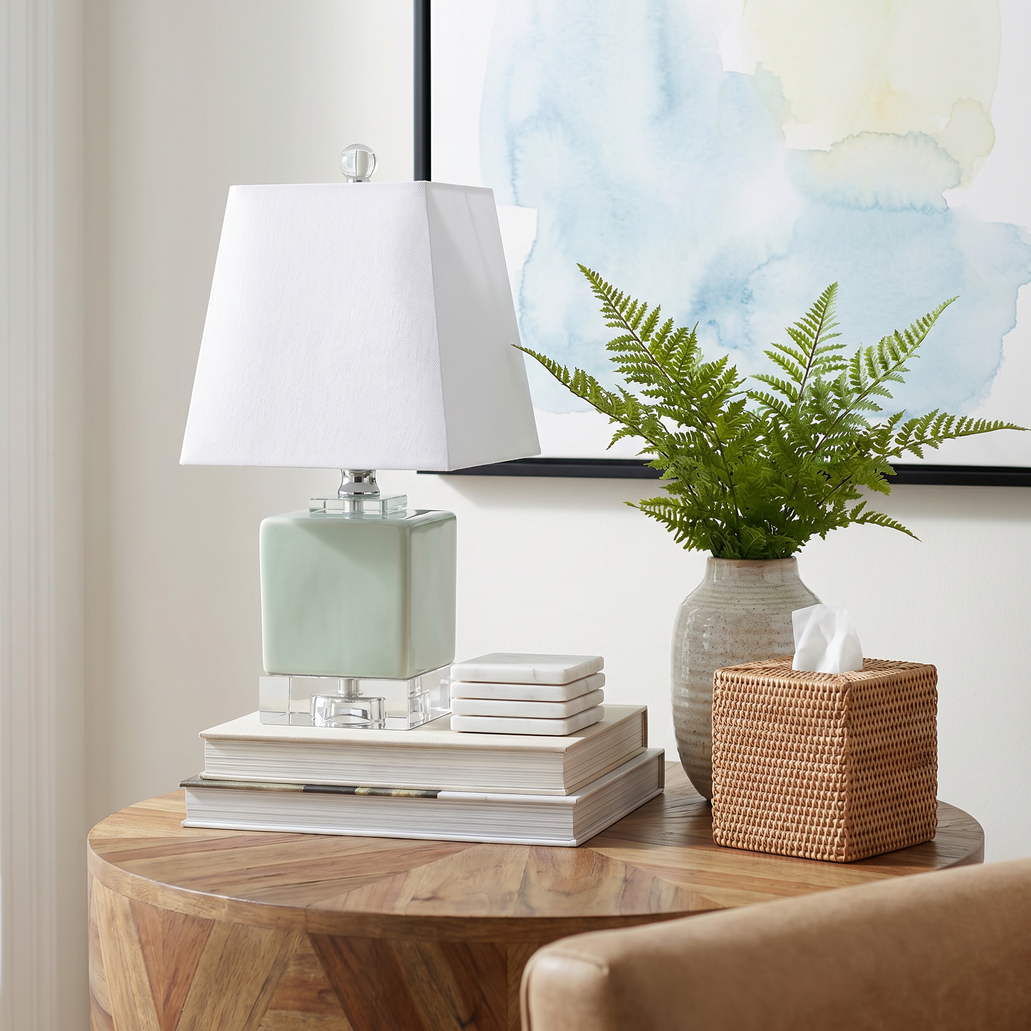 Cube Mini Lamp - Light Blue