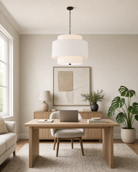 Demure Tiered Pendant - Black