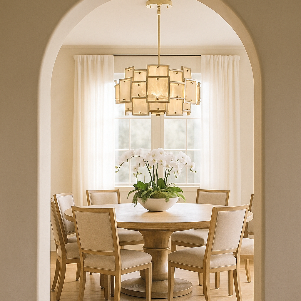 Skyler 6 Light Pendant - Silver Leaf