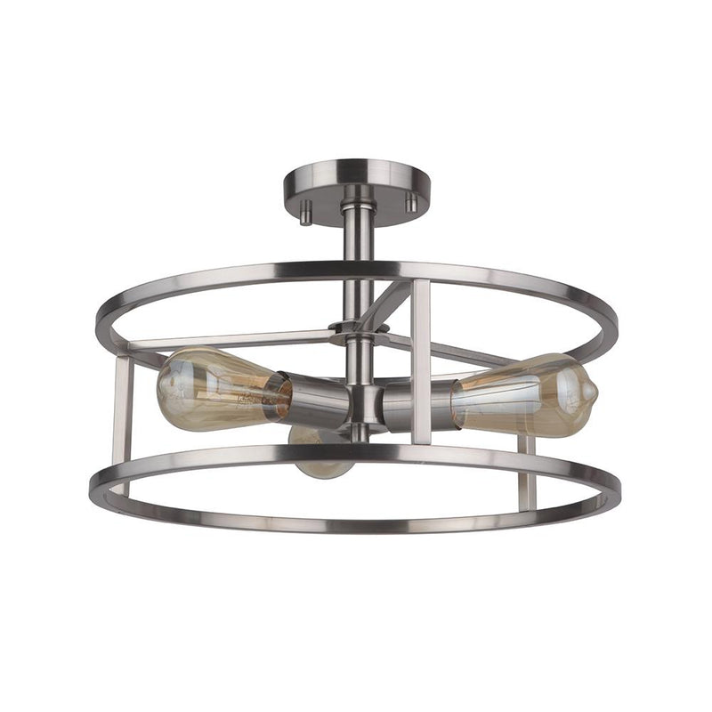 Mariana Home - Phillip 3 Lt Semi Flush - Satin Nickel