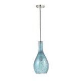 Mariana Home - Olivia 1 Light Glass Pendant - Blue Metallic Art Glass - 130092