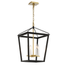 Black and Brass 4 Light Lantern