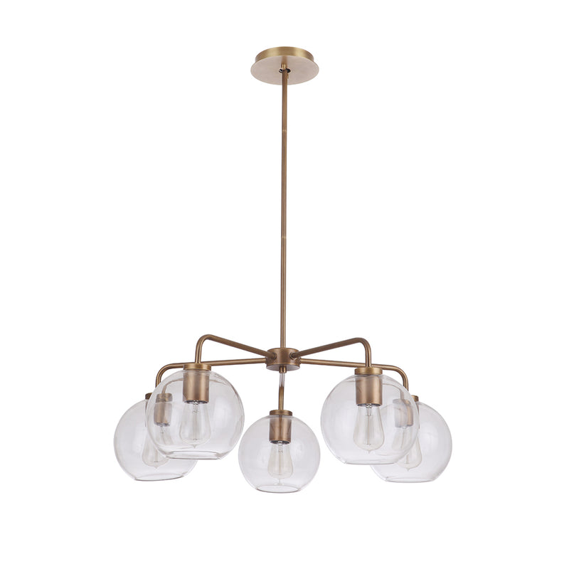 Mariana Home - Knox 5 Light Chandelier - Brass