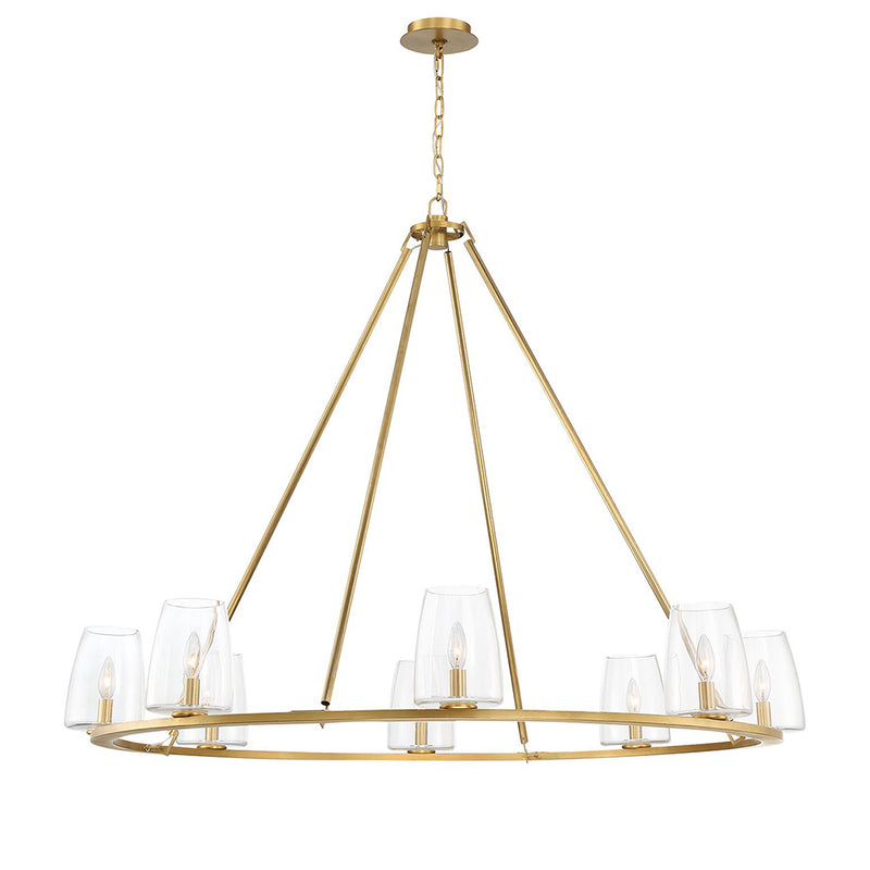 Mariana Home - Beckett 8 Light Chandelier - Brass