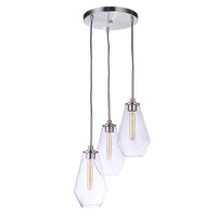 Mariana Home - Nimbus 3 Light Pendant - Satin Nickel