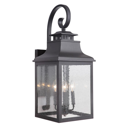 Drake 4 Light Outdoor Lantern - Black - Large