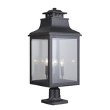 Mariana Home - Drake 4 Light Outdoor Post Mount Lantern - Black Finish