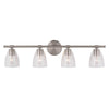 Solebay 4 Light Vanity - Satin Nickel Finish