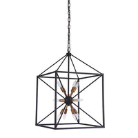 Mariana Home - Lex Twelve Light Lantern - Black and Brass