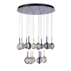 16 Light Black and Brass Chandelier
