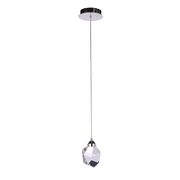 One Light Polished Nickel LED Pendant