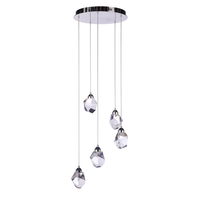 Five Light Silver LED Pendant