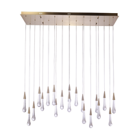Brass 20 Light LED Chandelier