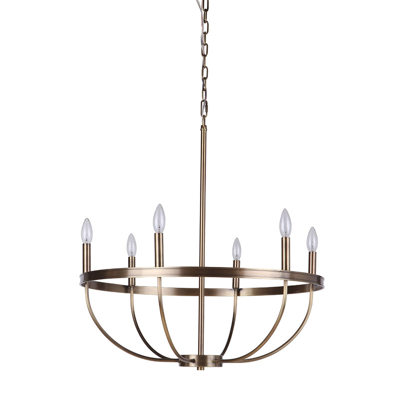 Mariana Home - Upland 6 Light Chandelier - Brass