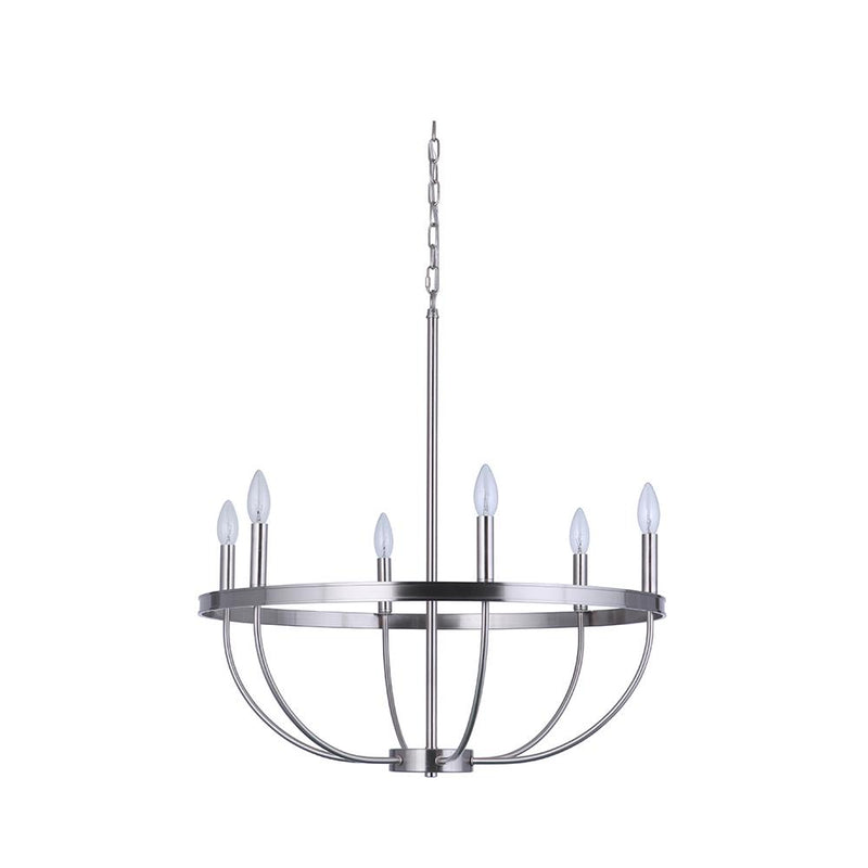 Mariana Home - Upland 6 Lt Pendant - Brushed Nickel