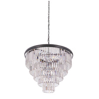 Art Deco Chandelier - Large - Black