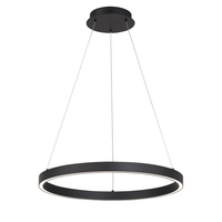Black LED Ring Chandelier