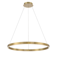 Brass LED Ring Chandelier