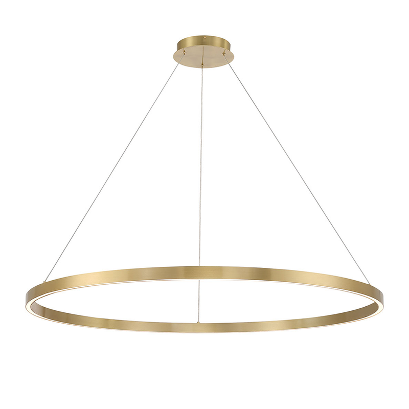 Brass LED Ring Chandelier