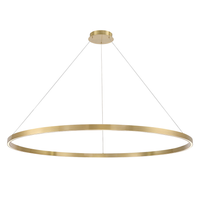 Brass LED Ring Chandelier
