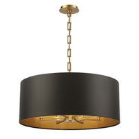 Mariana Home - Lark Eight Light Pendant - Black and Brass
