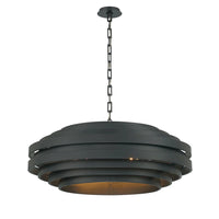 Black 8 Light Pendant