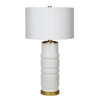 Mariana Home - Eliza One Light Table Lamp - White Ceramic and Gold Leaf - 130040