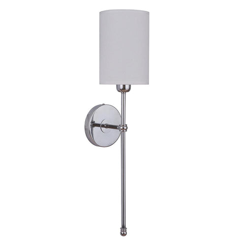 Mariana Home - Weston One Light Wall Sconce - Chrome, Silver Finish with White Shade - 200105