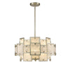 Mariana Home - Skyler Six Light Pendant - Silver Leaf Finish - Art Glass - 250628