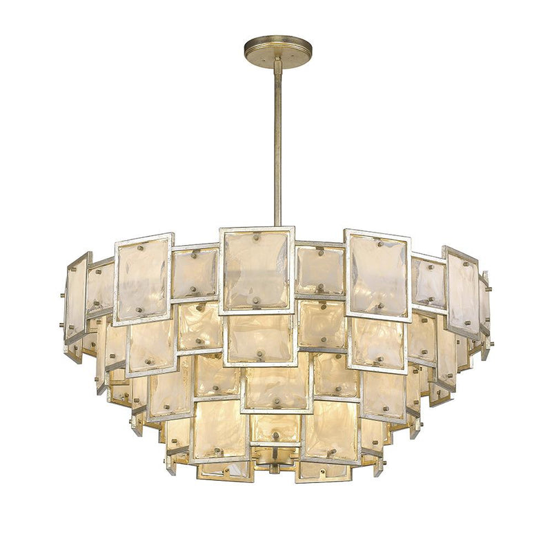 Mariana Home - Skyler 16 Light Pendant - Silver Leaf Finish - Art Glass - 251628