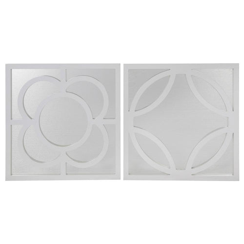 Mariana Home - Arabella Framed Set of Wall Mirrors - White Finish - 360006