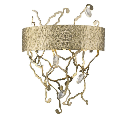 Mariana Home - Elvia Three Light Wall Sconce - Gold Finish with Crystal Accents - 620311
